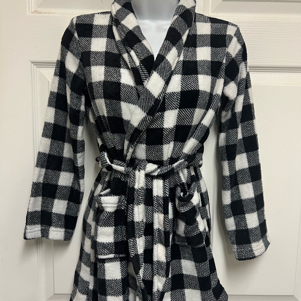 Rene Rofi Girls Mini Checkered Robe - Picture 8 of 9
